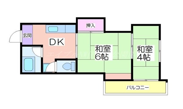 マンションサンエースの物件間取画像